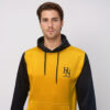 BLack and yellow polyester hoodies wholesale
