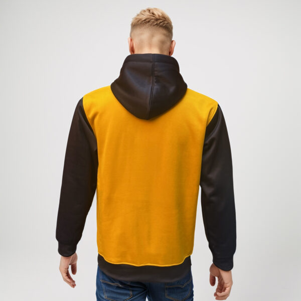 BLack and yellow polyester hoodies wholesale
