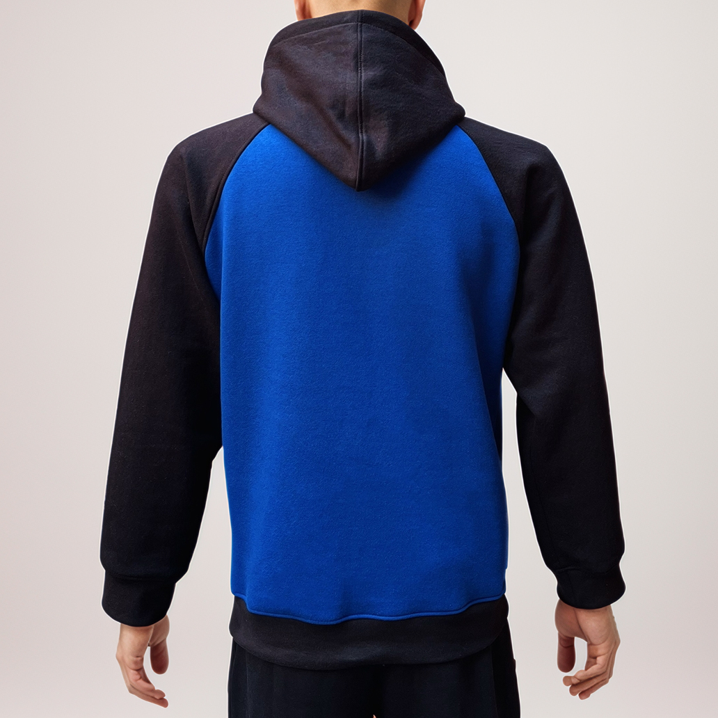 Black / Blue Wholesale Custom Embroidered Hoodie