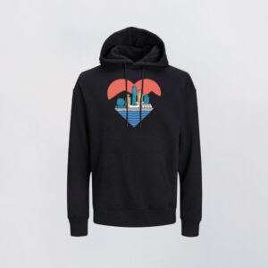 Black Custom Printed Hoodie Wholesale