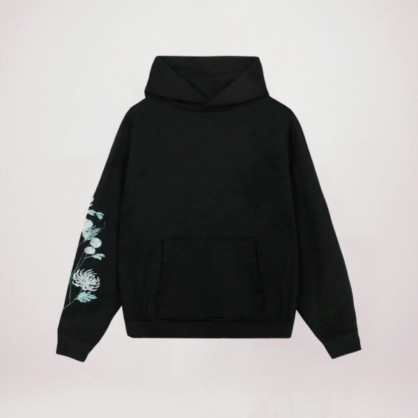 Black wholesale custom embroidered hoodies