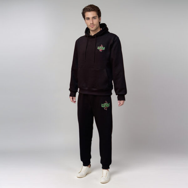 Black wholesale jogger sets