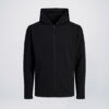 Black zipper 100 polyester hoodie wholesale