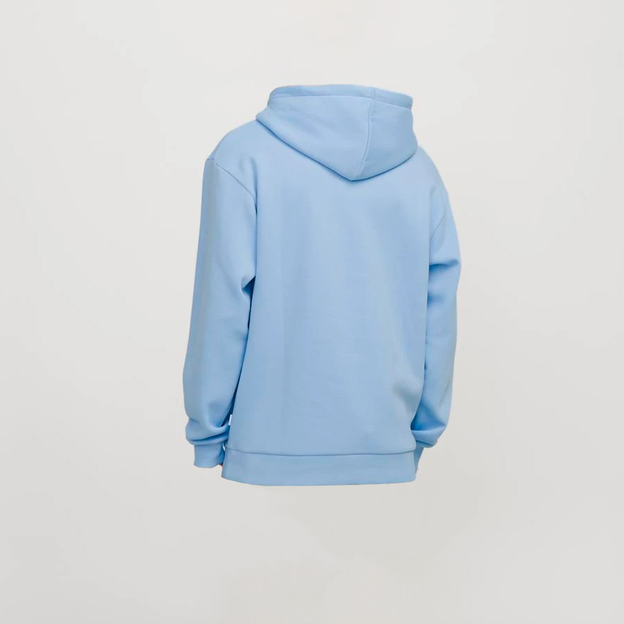 Chambray Blue Polyester Hoodie Wholesale