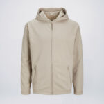 Crockery Beige polyester hoodie wholesale