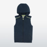 Dark blue wholesale sleeveless hoodie