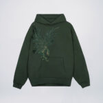 Green wholesale custom embroidered hoodies