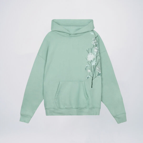 Greenish Cyan custom embroidered hoodies wholesale