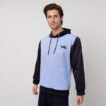 Grey & black embroidered hoodies wholesale