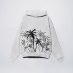 Grey custom embroidered hoodies wholesale