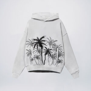 Grey custom embroidered hoodies wholesale