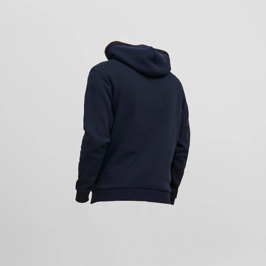 Navy Blue Polyester Hoodie Wholesale