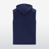 Navy blue wholesale sleeveless hoodie