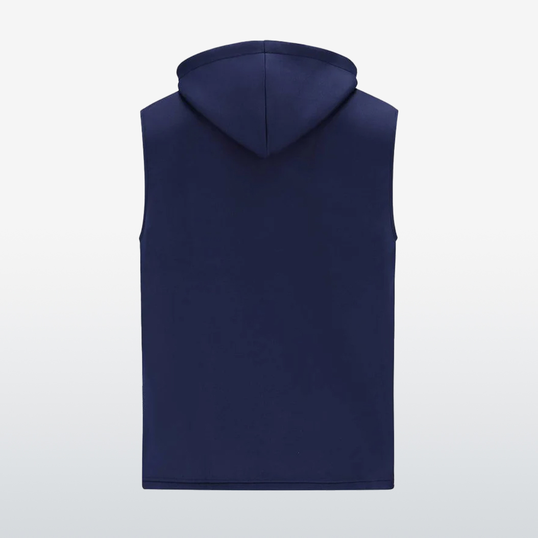 Navy Blue Wholesale Sleeveless Hoodie