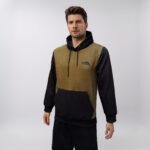 Olive and black custom embroidered hoodies wholesale