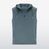 Sage wholesale sleeveless hoodie