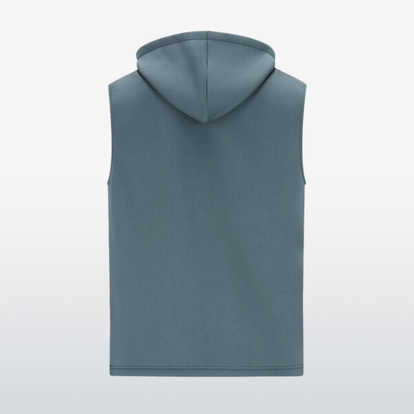 Sage wholesale sleeveless hoodie