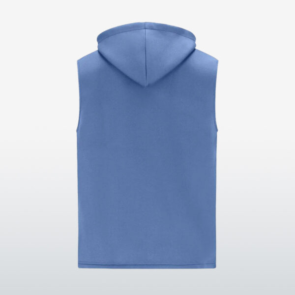 Sky blue wholesale sleeveless hoodies