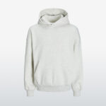 White Melange blank hoodies wholesale
