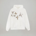 White wholesale custom embroidered hoodies