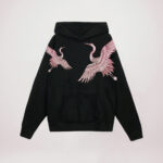 black custom embroidered hoodies