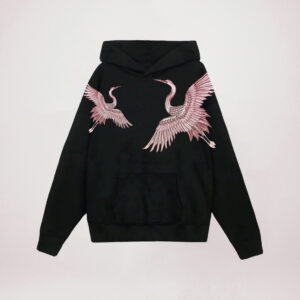 black custom embroidered hoodies
