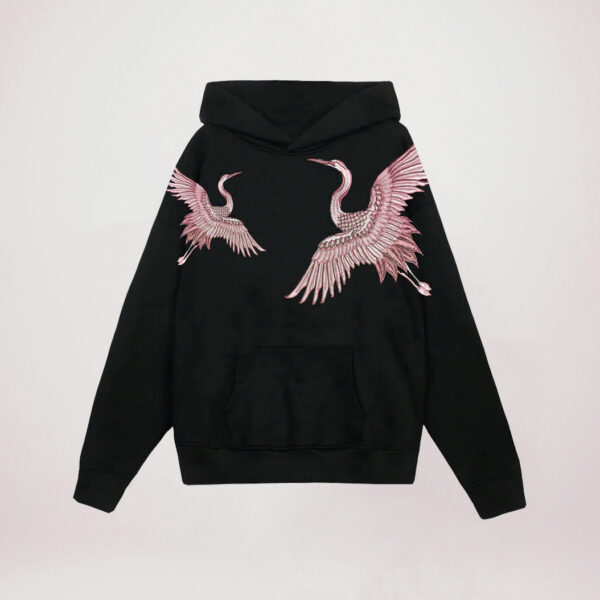 black custom embroidered hoodies