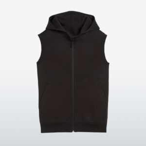 black wholesale sleeveless hoodie