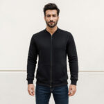 Stylish wine red men’s full zip hoodie High-quality 300 GSM fleece fabric Bomber-style ribbed collar with full zipper Ribbed cuffs and hem for a secure fit Ideal for bulk wholesale and retail orders