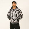 Black & white men’s oversized cotton tie dye hoodie