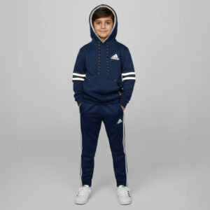 Boys Navy blue Fleece Tracksuit Set – 2-Piece Hoodie & Jogger
