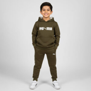 Boys Olive green Fleece Tracksuit Set – 2-Piece Hoodie & Jogger