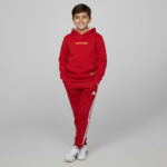 Boys Red Fleece Tracksuit Set – 2-Piece Hoodie & Jogger