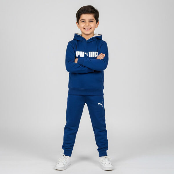 Boys Royal Blue Fleece Tracksuit Set – 2-Piece Hoodie & Jogger