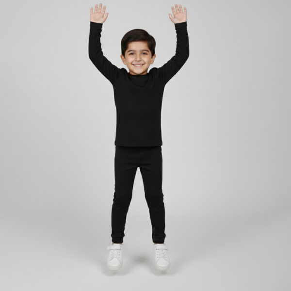 Boys Black Boys 2-Piece Poly Cotton Loungewear Set Wholesale