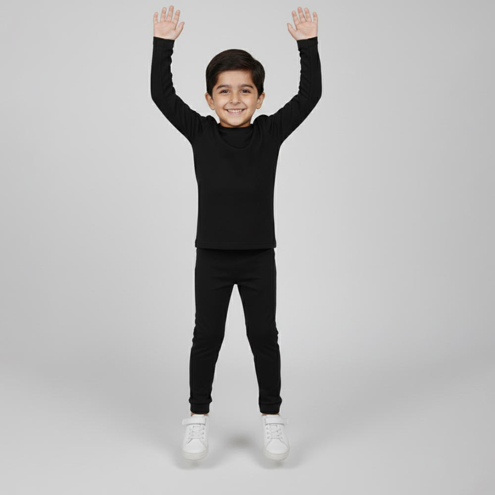 Boys Black Boys 2-Piece Poly Cotton Loungewear Set Wholesale USA