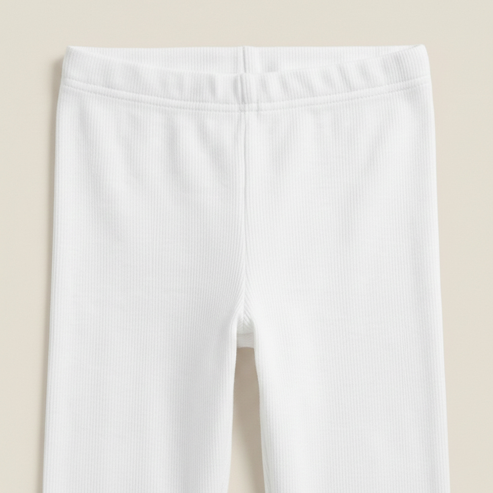 Premium Ribbed White Wholesale Girls Tights USA